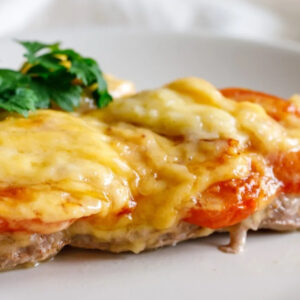 Мясо по-французски из свиной шеи